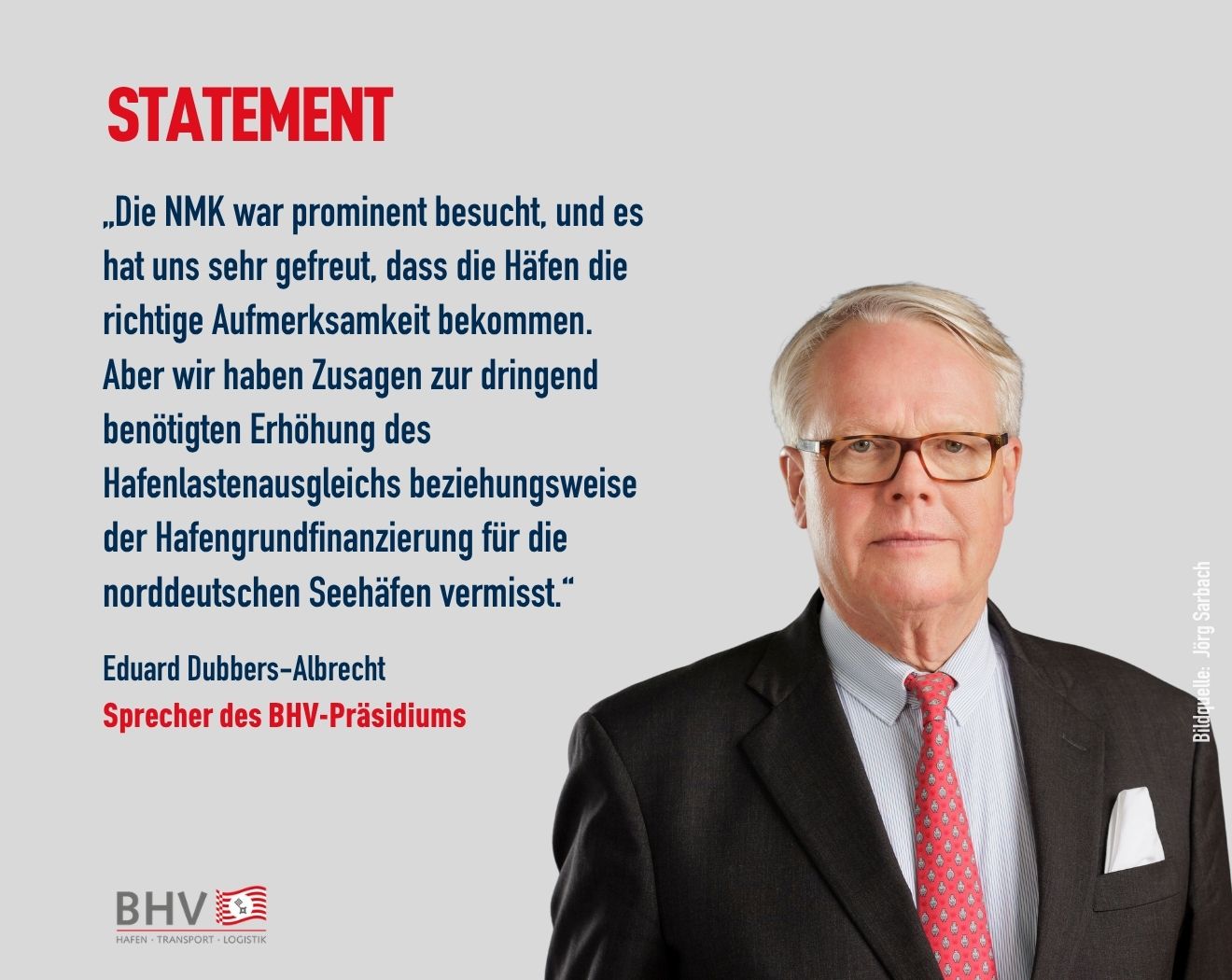 AUFMERKSAMKEIT ALLEIN REICHT NICHT – DIE SEEHÄFEN BRAUCHEN VERLÄSSLICHE FINANZIERUNG
