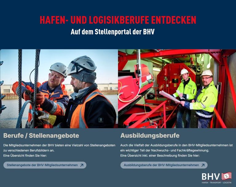 HAFEN- UND LOGISTIKBERUFE ENTDECKEN – AUF UNSEREM AUSBILDUNGS- UND STELLENPORTAL